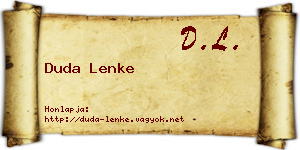Duda Lenke névjegykártya